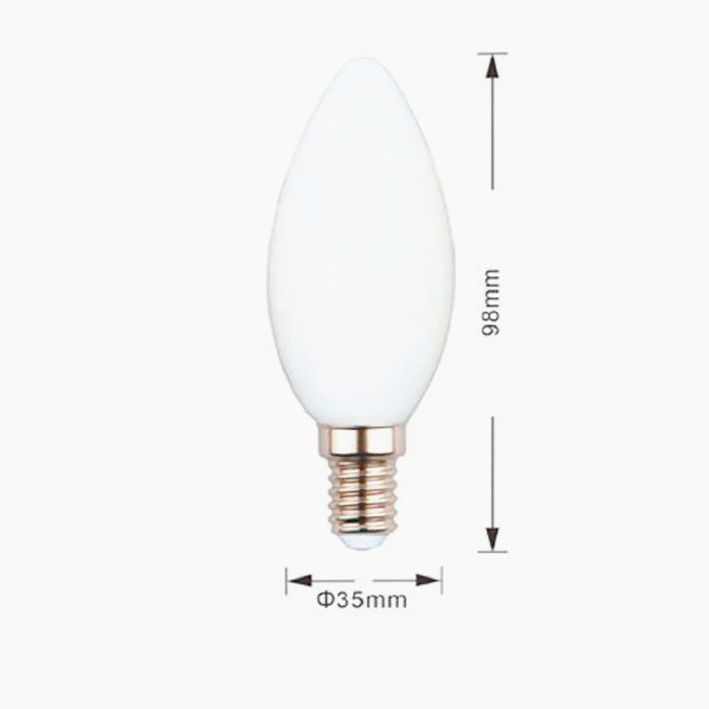 Lampadina LED filamento opaca E14 4W – Candela 2700K/4000K/6500K - ambraled