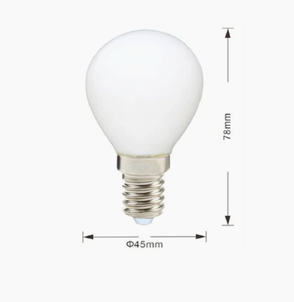 Lampadina LED filamento opaca E14 4W – G45 2700K/4000K/6500K - ambraled