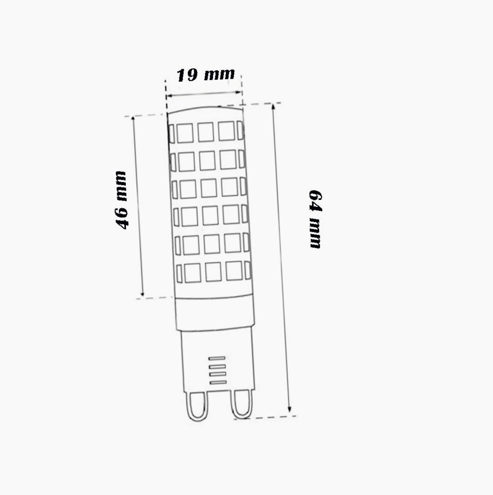 Lampadina LED G9 6W SMD – 3000K/4000K/6500K - ambraled