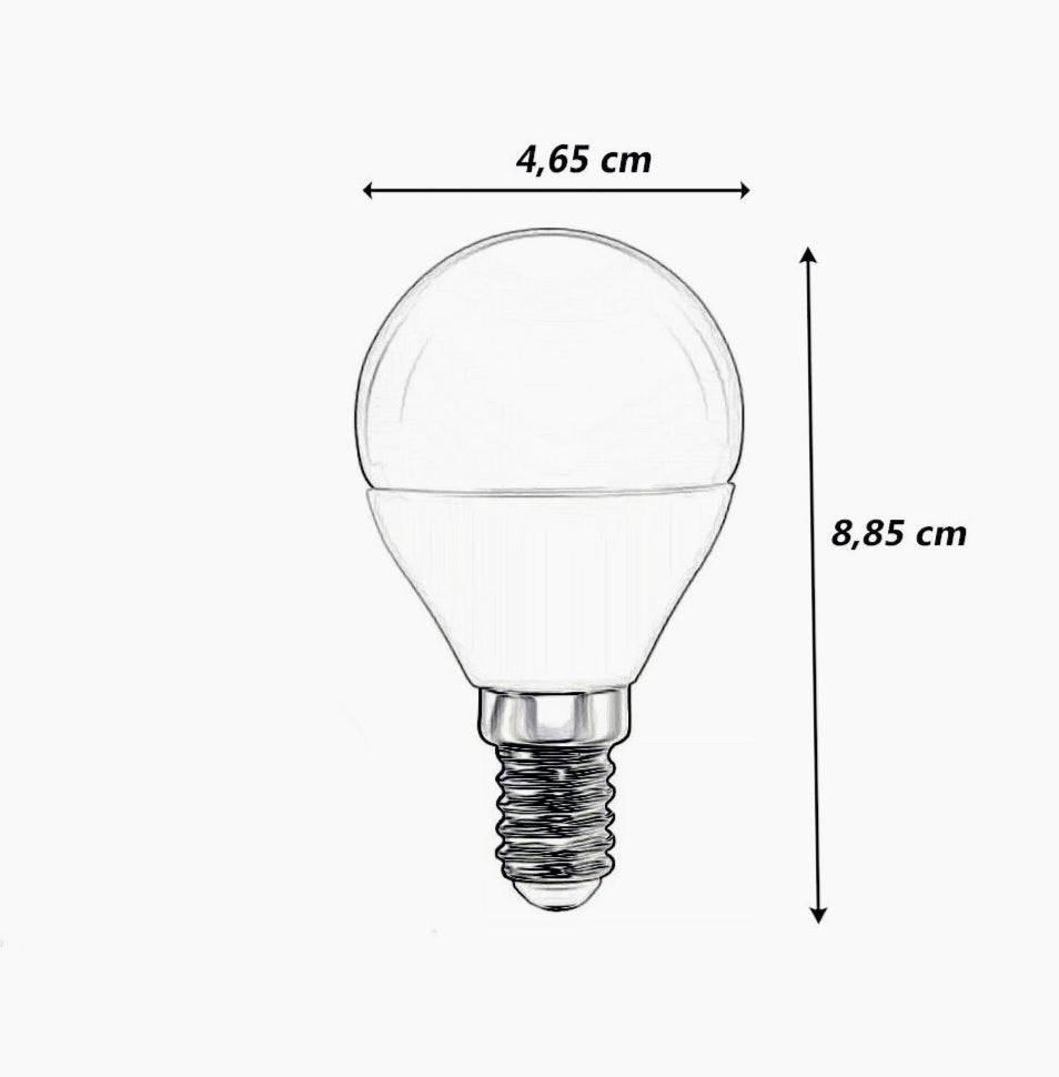 Lampadina LED Globo G45 E14 9W – Luce fredda / calda / naturale - ambraled