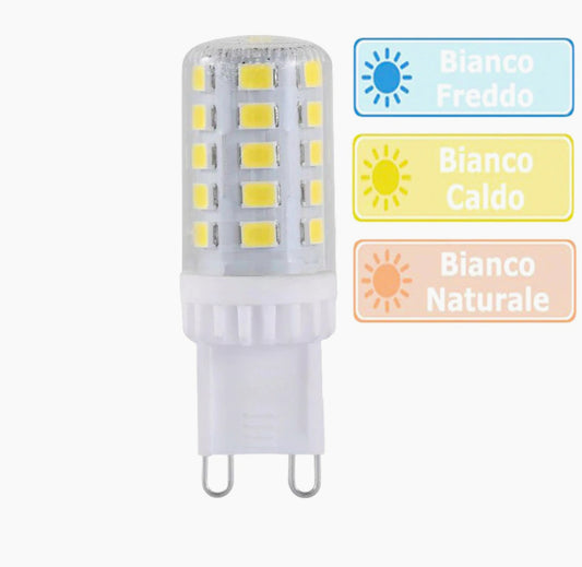 Lampadina LED SMD G9 4W – 3000K/4000K/6500K trasparente - ambraled