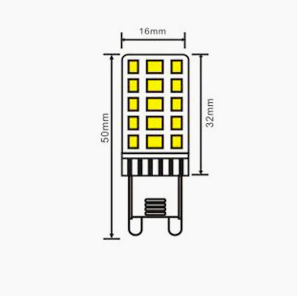 Lampadina LED SMD G9 4W – 3000K/4000K/6500K trasparente - ambraled