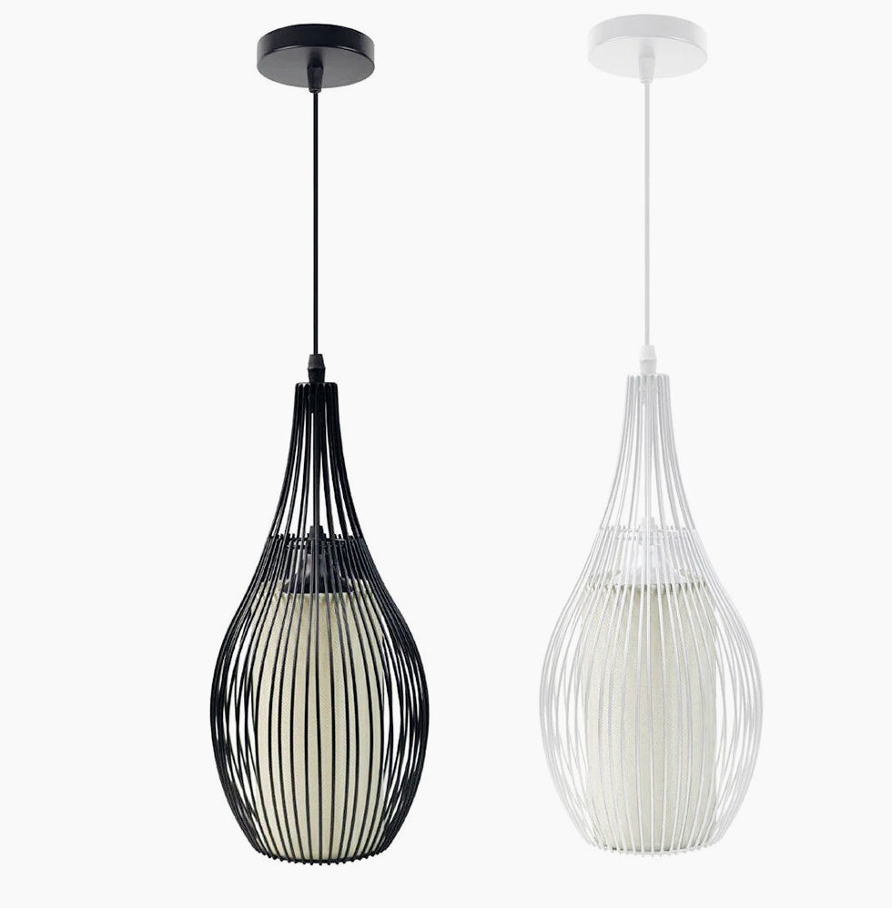 Lampadario da soffitto pendente – Sospensione ovale, attacco E27 - ambraled