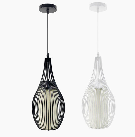 Lampadario da soffitto pendente – Sospensione ovale, attacco E27 - ambraled