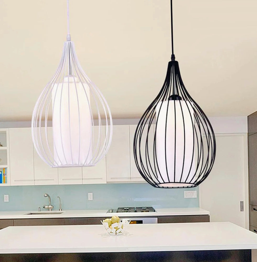 Lampadario da soffitto pendente – Sospensione ovale, attacco E27 - ambraled