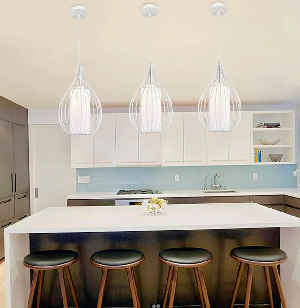Lampadario da soffitto pendente – Sospensione ovale, attacco E27 - ambraled