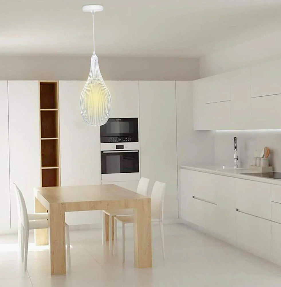 Lampadario da soffitto pendente – Sospensione ovale, attacco E27 - ambraled