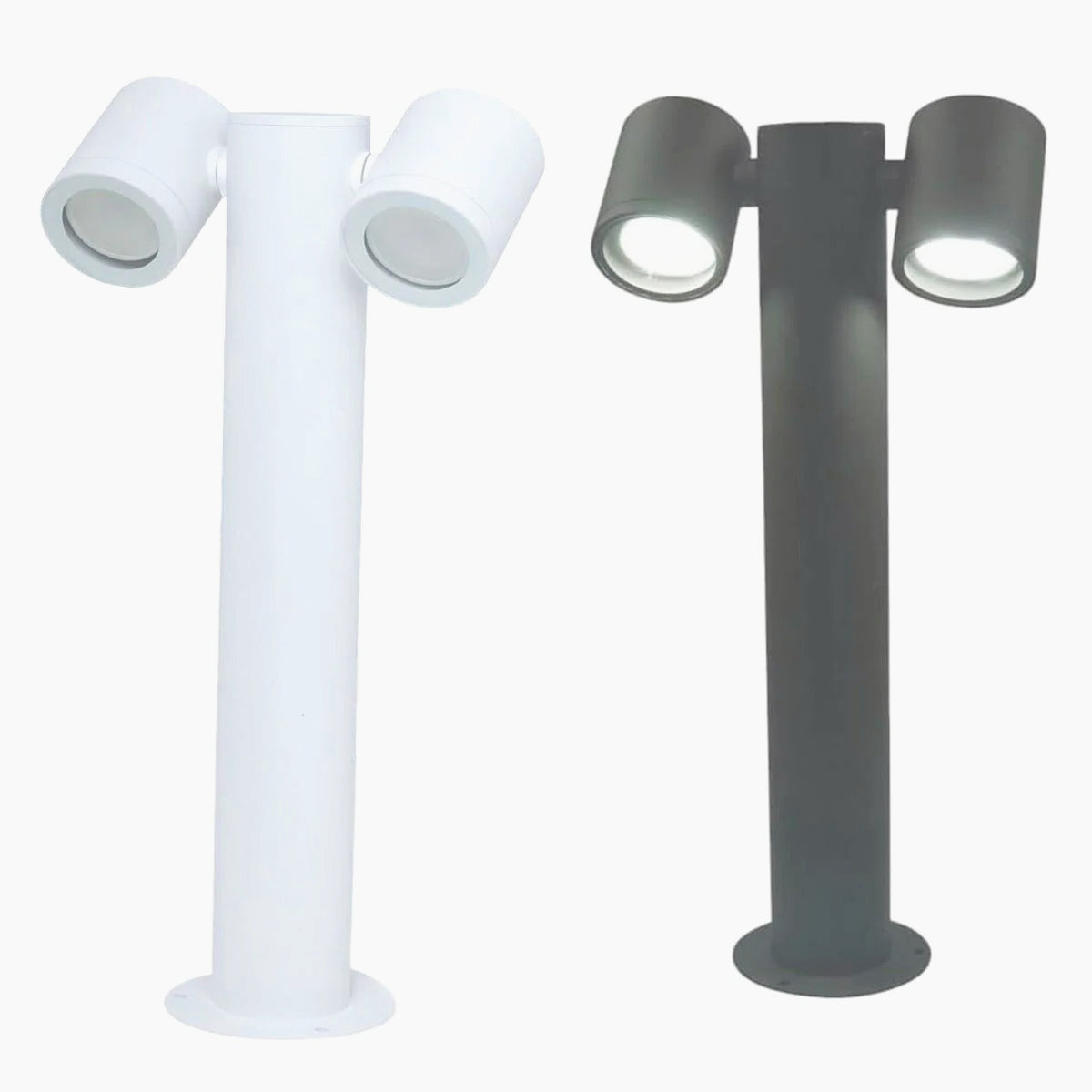 Lampione giardino 2 diffusori – GU10 orientabili IP44 - ambraled