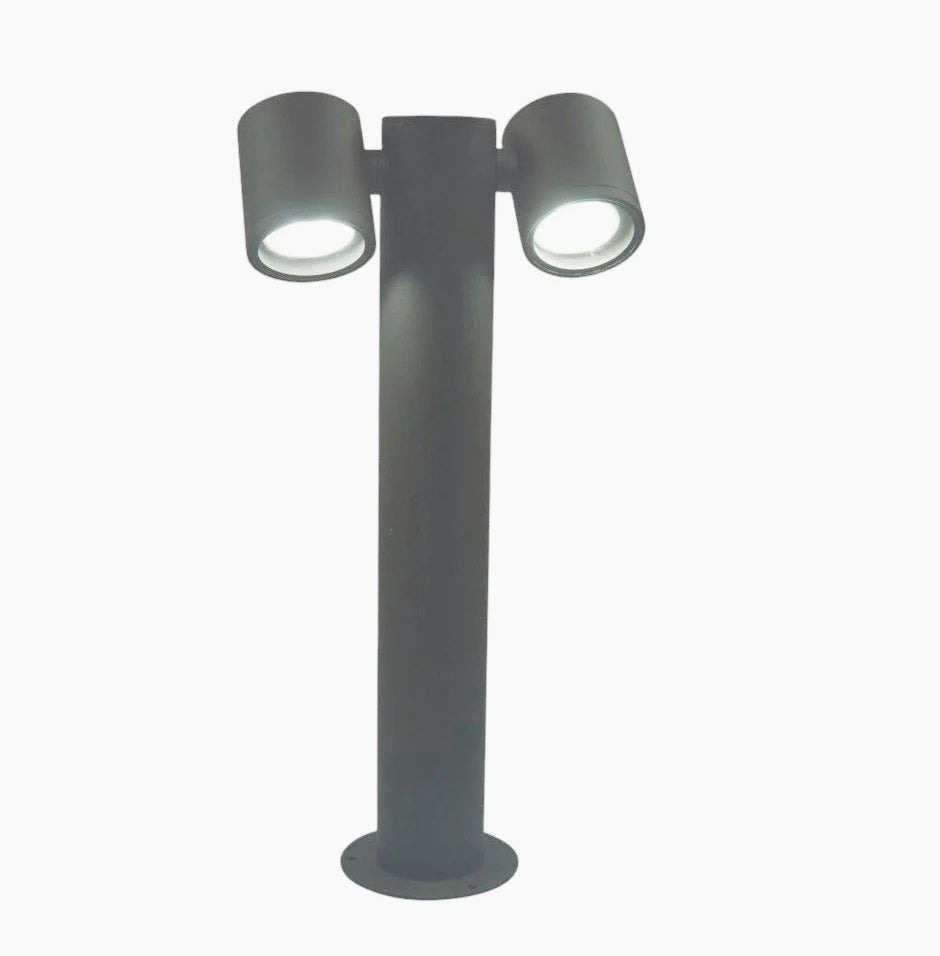 Lampione giardino 2 diffusori – GU10 orientabili IP44 - ambraled