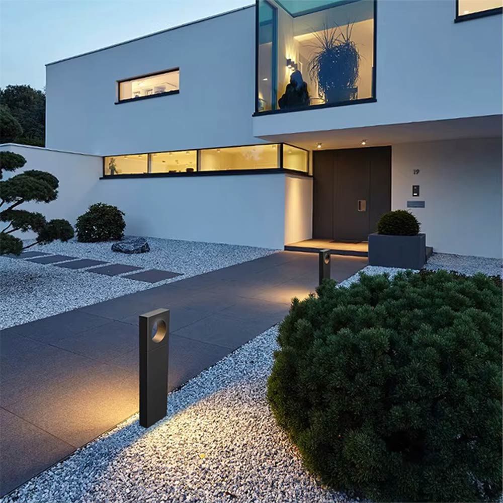 Lampione giardino 12W LED COB – 50cm 3000K/4000K/6500K nero con palo - ambraled