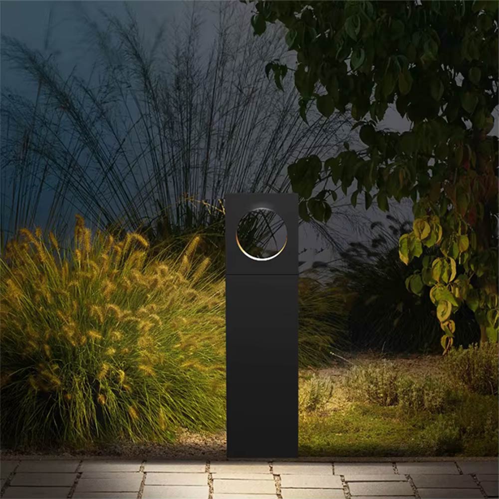 Lampione giardino 12W LED COB – 50cm 3000K/4000K/6500K nero con palo - ambraled