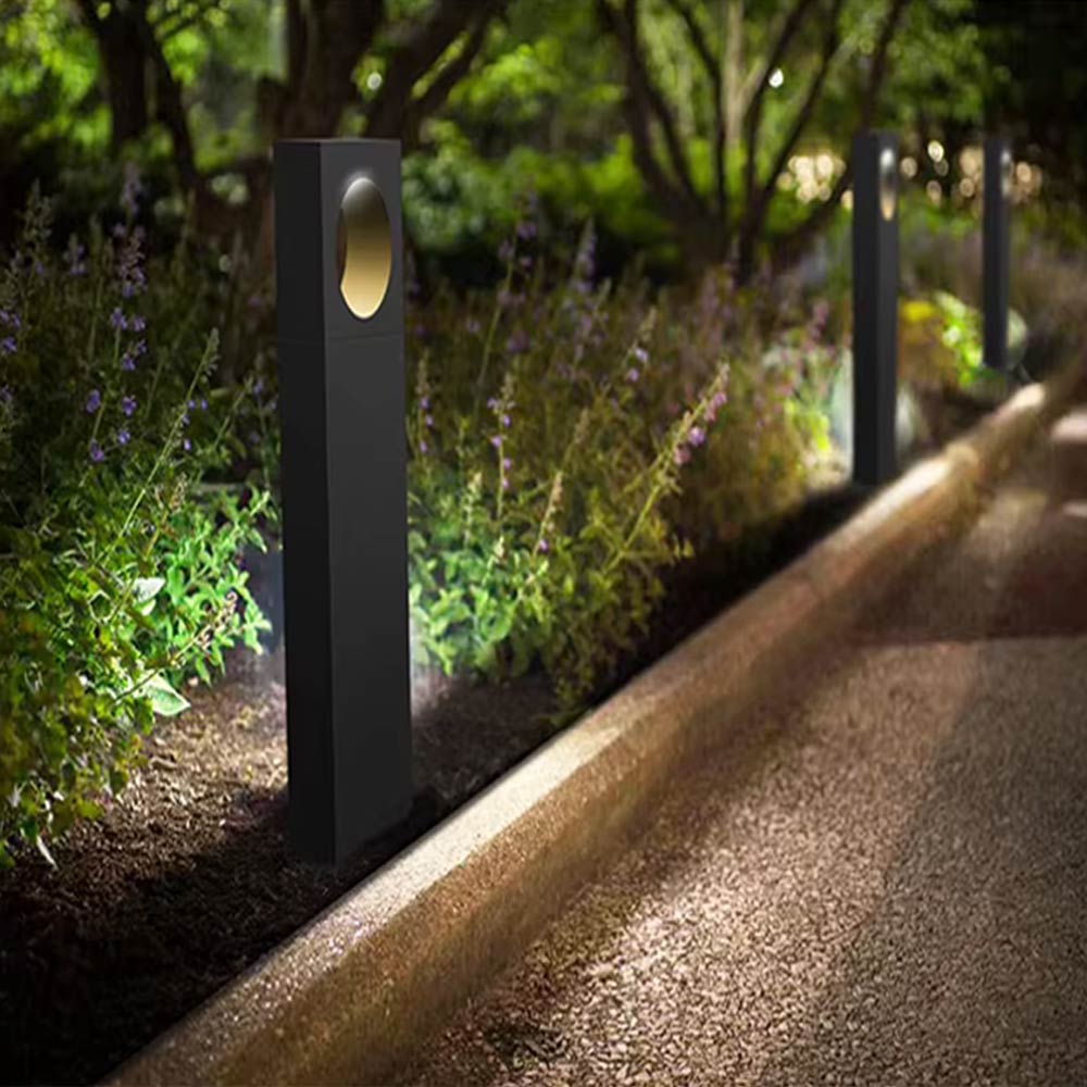 Lampione giardino 12W LED COB – 50cm 3000K/4000K/6500K nero con palo - ambraled