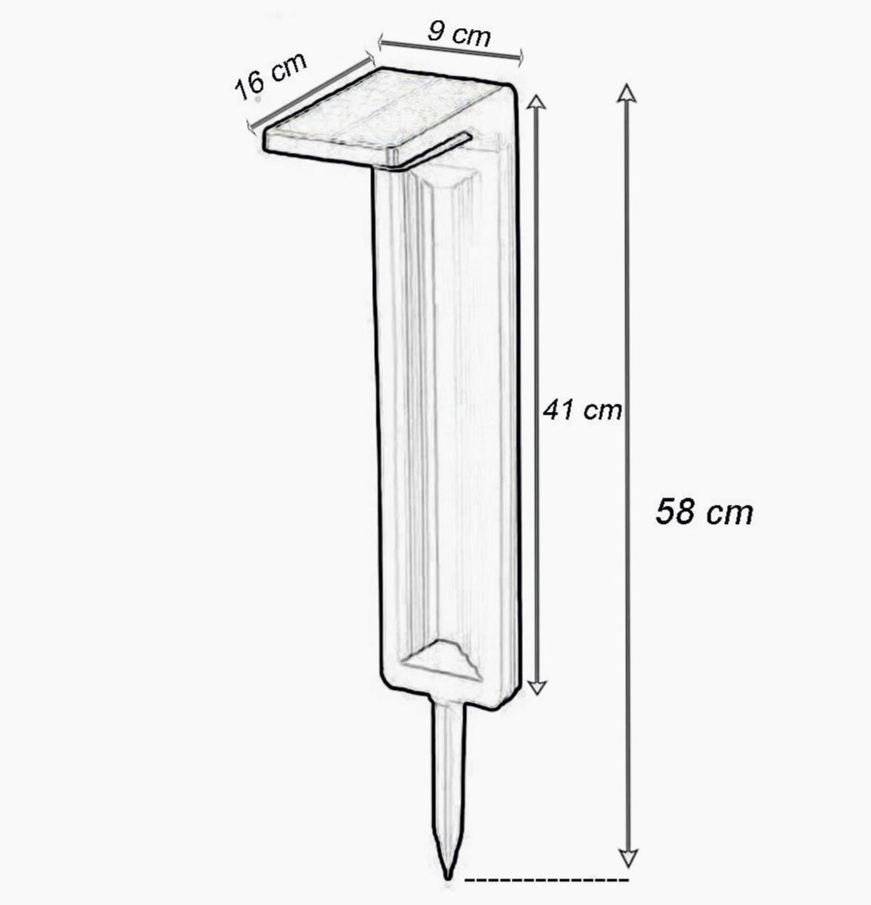 Lampione picchetto solare 30LED – 6W IP65 giardino - ambraled