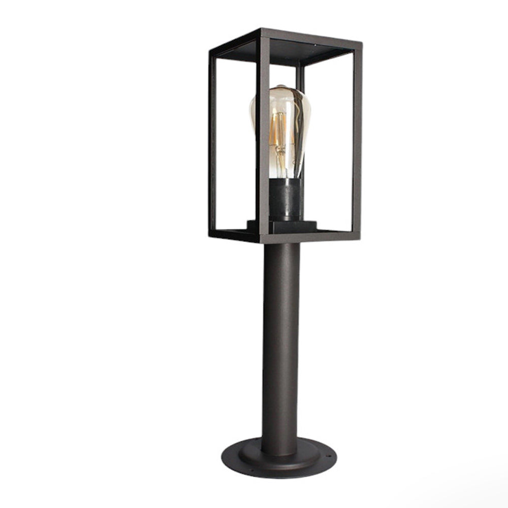 Lampione giardino 48cm – Bianco/Nero E27 IP44 vialetti - ambraled