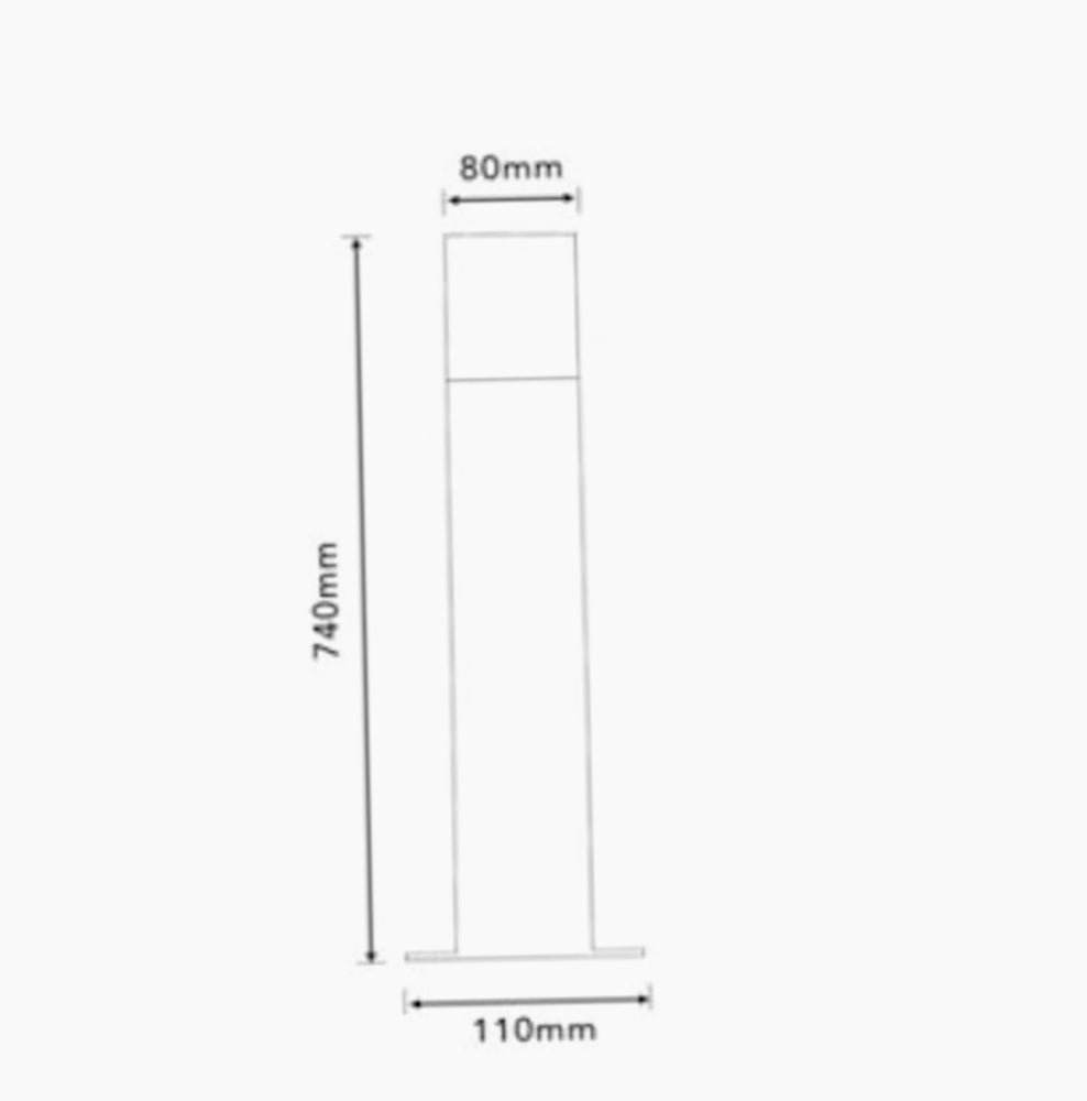 Lampione giardino 74cm – Vialetti E27 IP44 esterno - ambraled