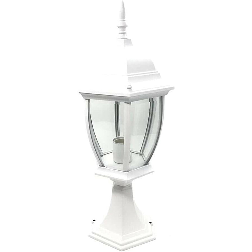 Lampione giardino da terra – Lanterna alluminio/vetro E27 - ambraled