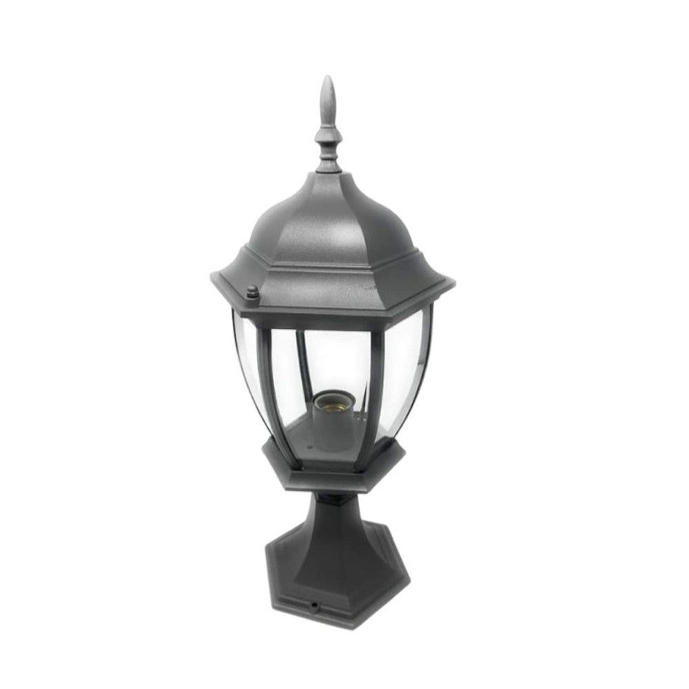 Lampione giardino da terra – Lanterna alluminio/vetro E27 - ambraled