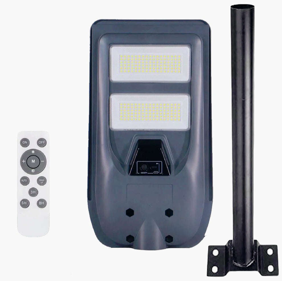 Lampione faro solare LED 100W – Sensore prossimità IP65 con palo - ambraled