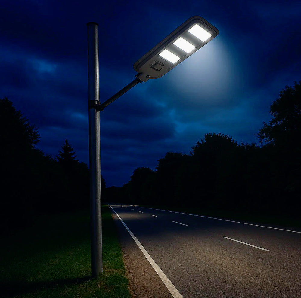 Lampione faro solare LED 160W – Sensore prossimità IP65 con palo - ambraled