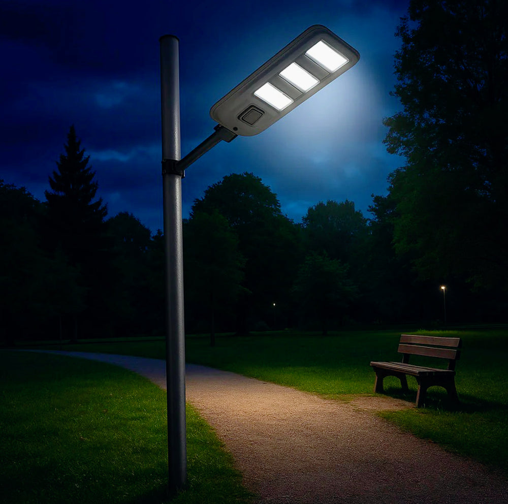 Lampione faro solare LED 160W – Sensore prossimità IP65 con palo - ambraled