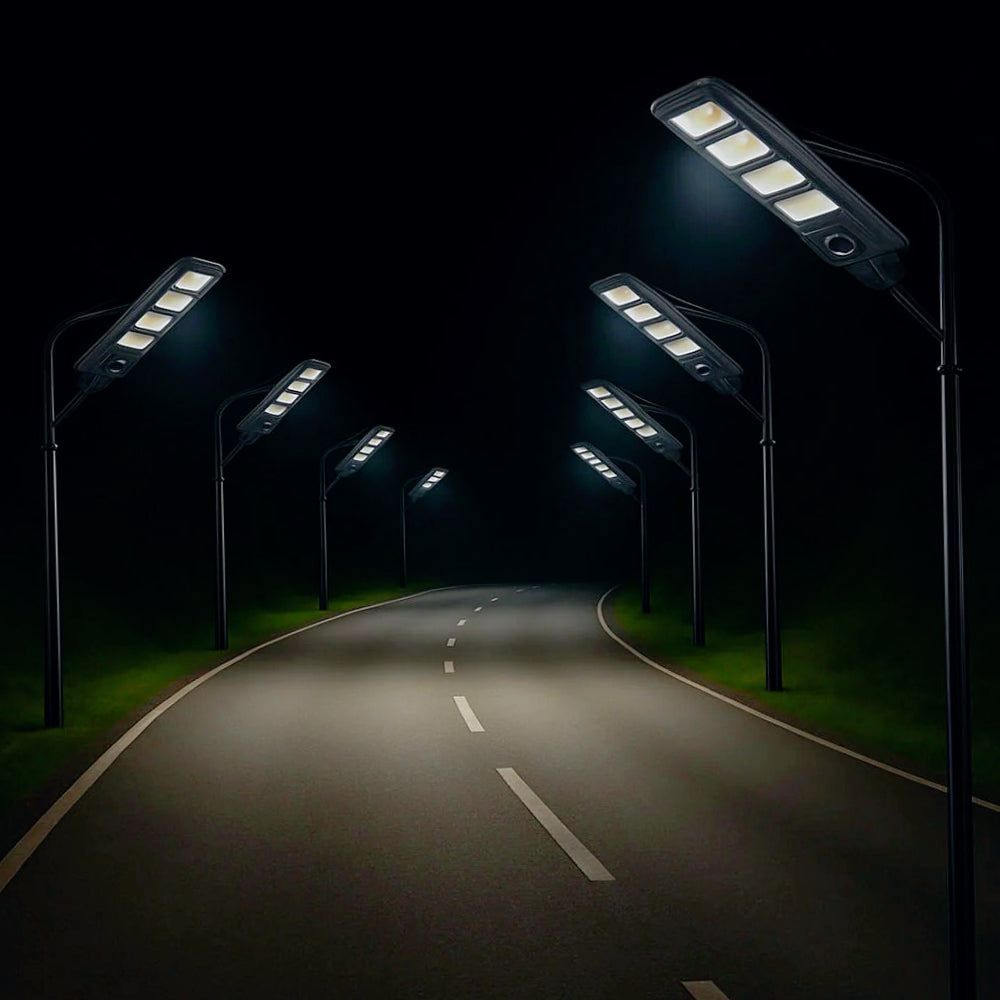 Lampione faro solare LED 220W – Sensore prossimità IP65 con palo - ambraled