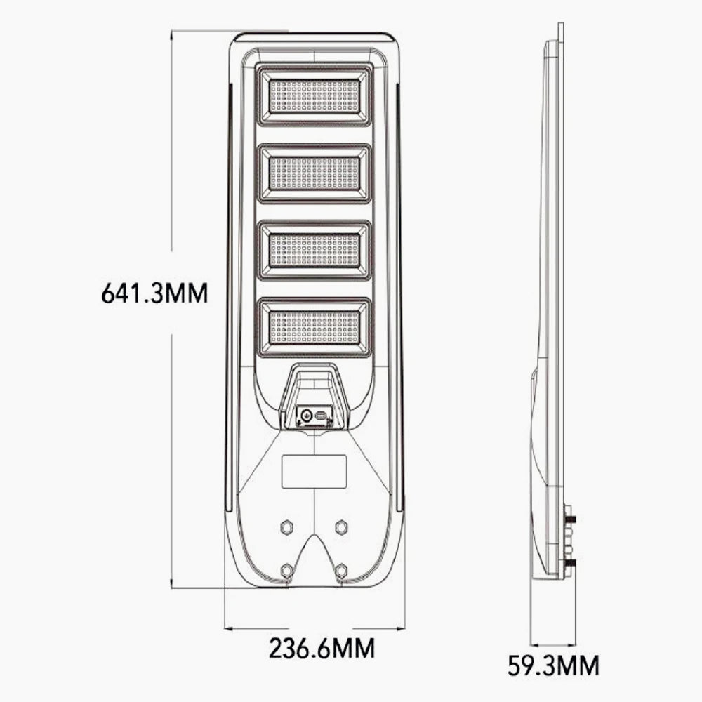 Lampione faro solare LED 220W – Sensore prossimità IP65 con palo - ambraled