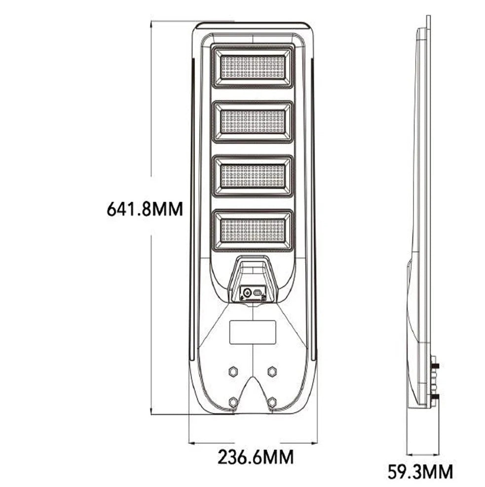 Lampione faro solare LED 300W – Sensore prossimità IP65 con palo - ambraled