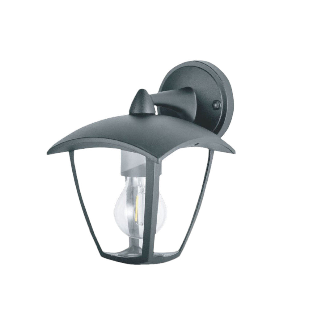 Applique lanterna murale per giardino grigio e bianco E27 – Protezione IP44 - ambraled