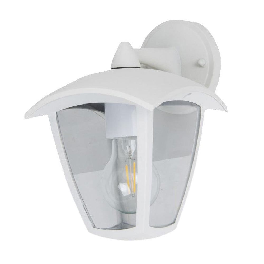 Applique lanterna murale per giardino grigio e bianco E27 – Protezione IP44 - ambraled