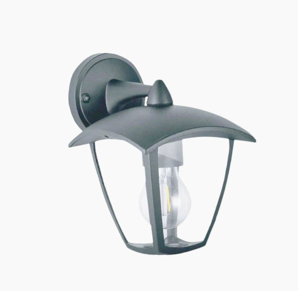 Applique lanterna murale per giardino grigio e bianco E27 – Protezione IP44 - ambraled