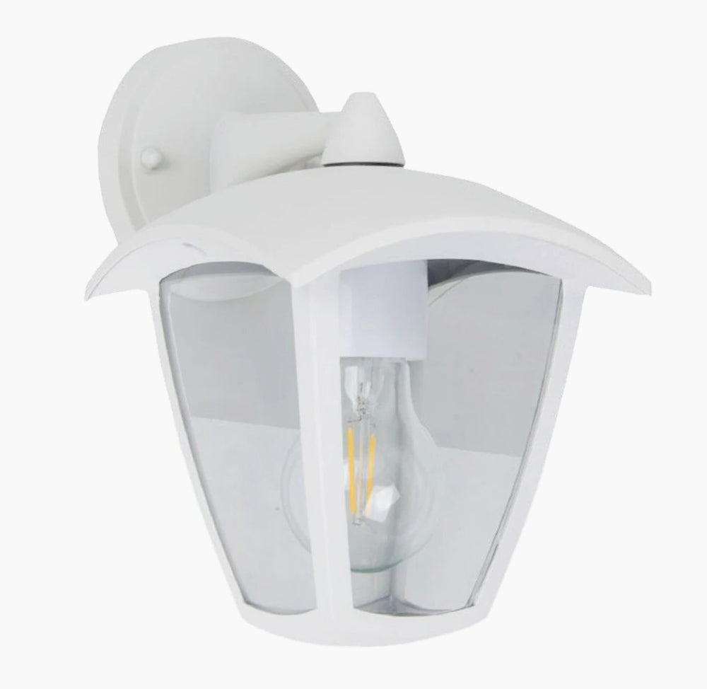 Applique lanterna murale per giardino grigio e bianco E27 – Protezione IP44 - ambraled