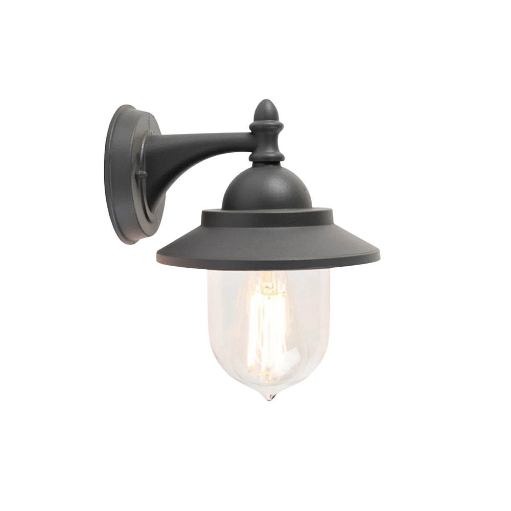 Lanterna parete retrò grigio-bianco – E27 IP44 - ambraled