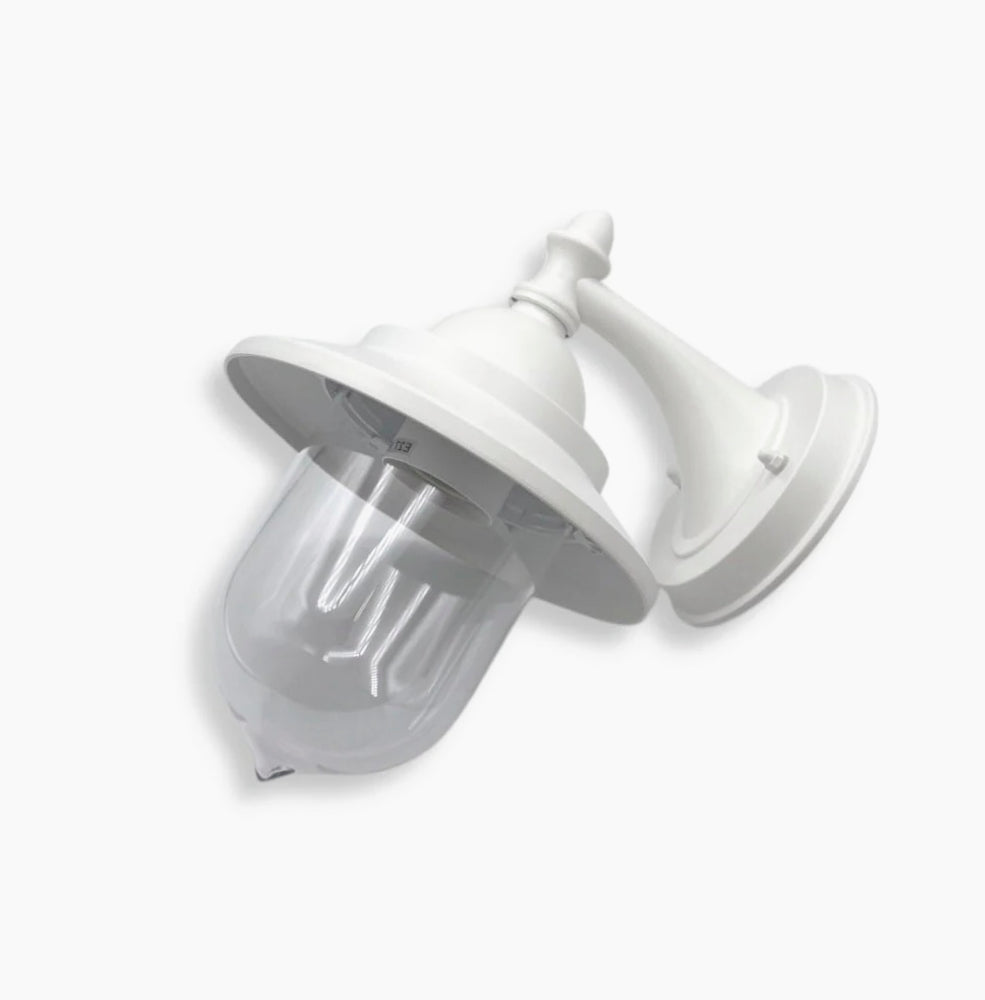 Lanterna parete retrò grigio-bianco – E27 IP44 - ambraled