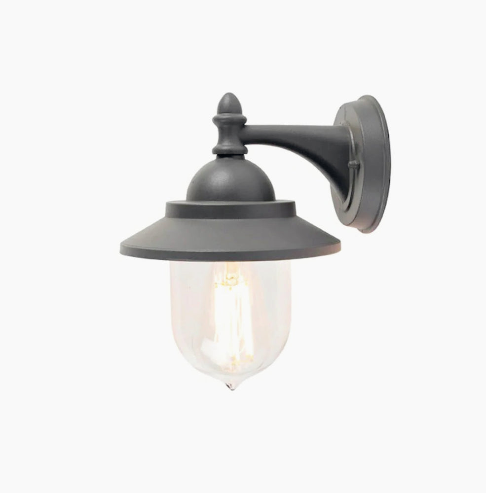 Lanterna parete retrò grigio-bianco – E27 IP44 - ambraled