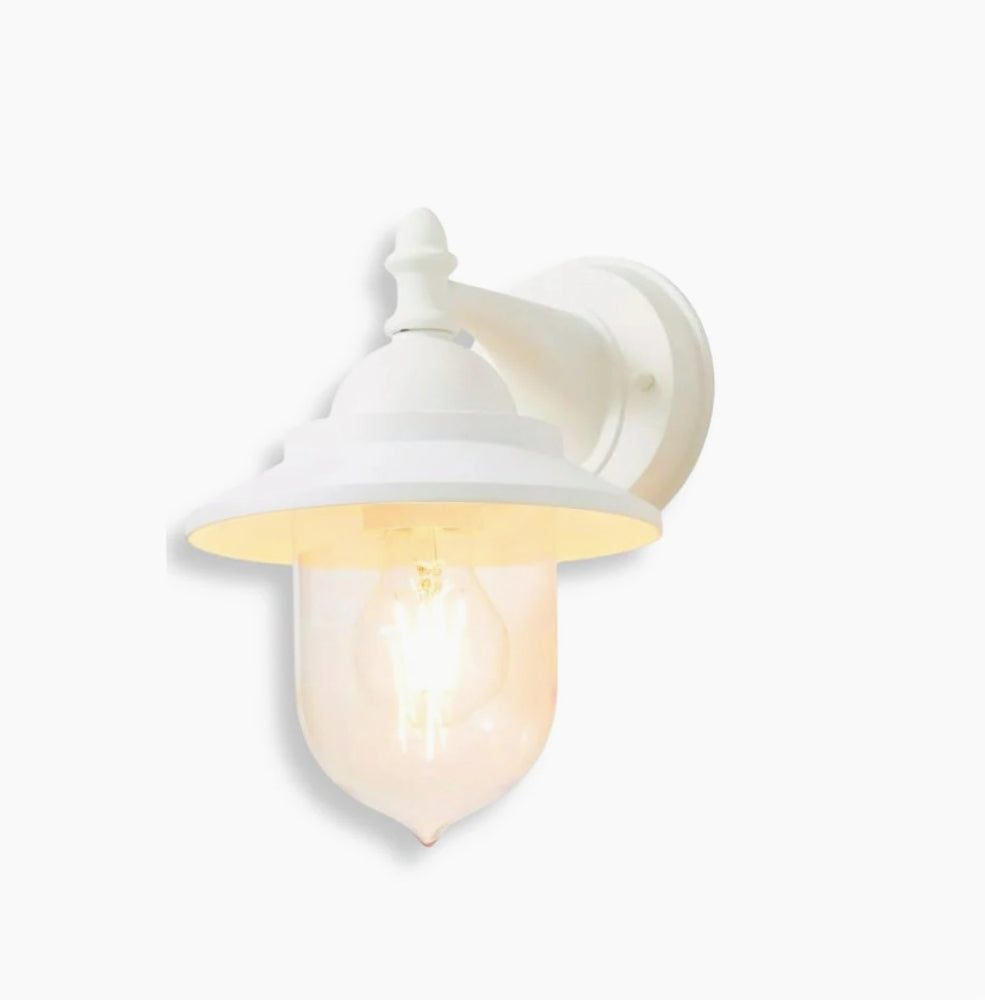 Lanterna parete retrò grigio-bianco – E27 IP44 - ambraled