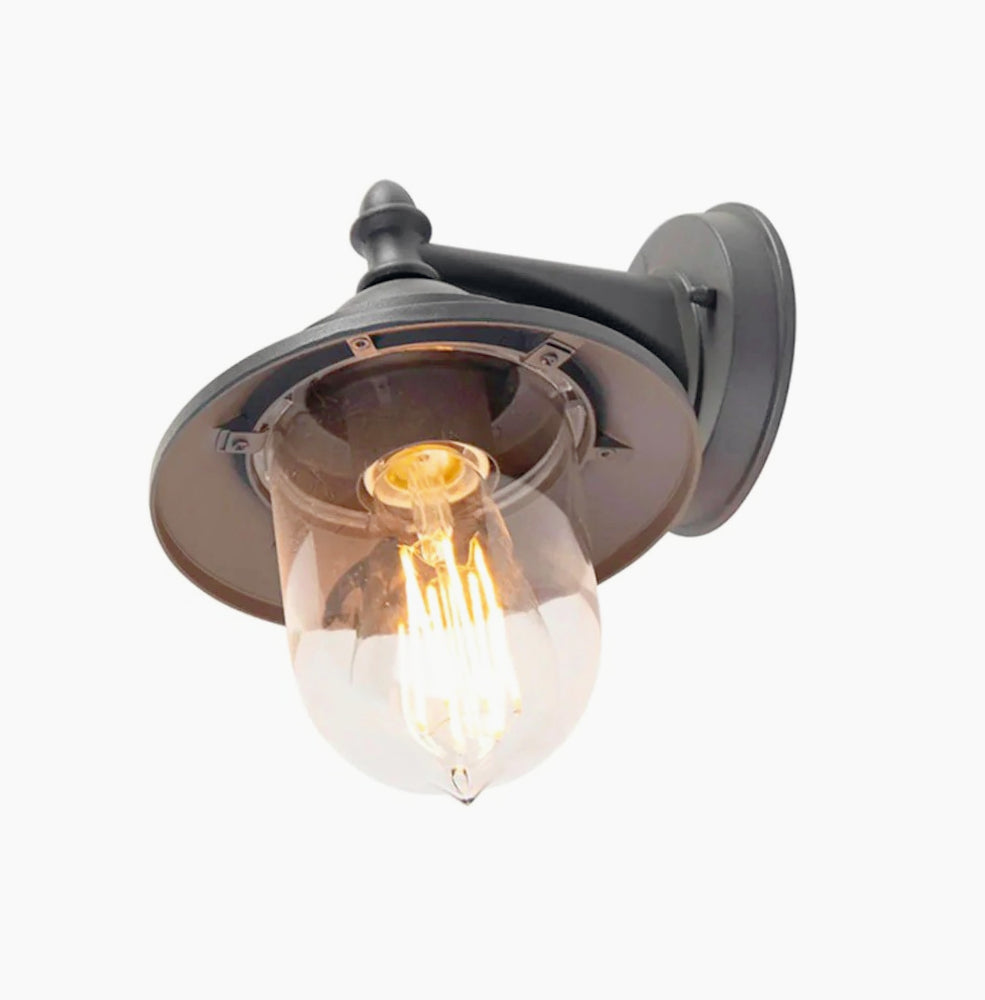 Lanterna parete retrò grigio-bianco – E27 IP44 - ambraled