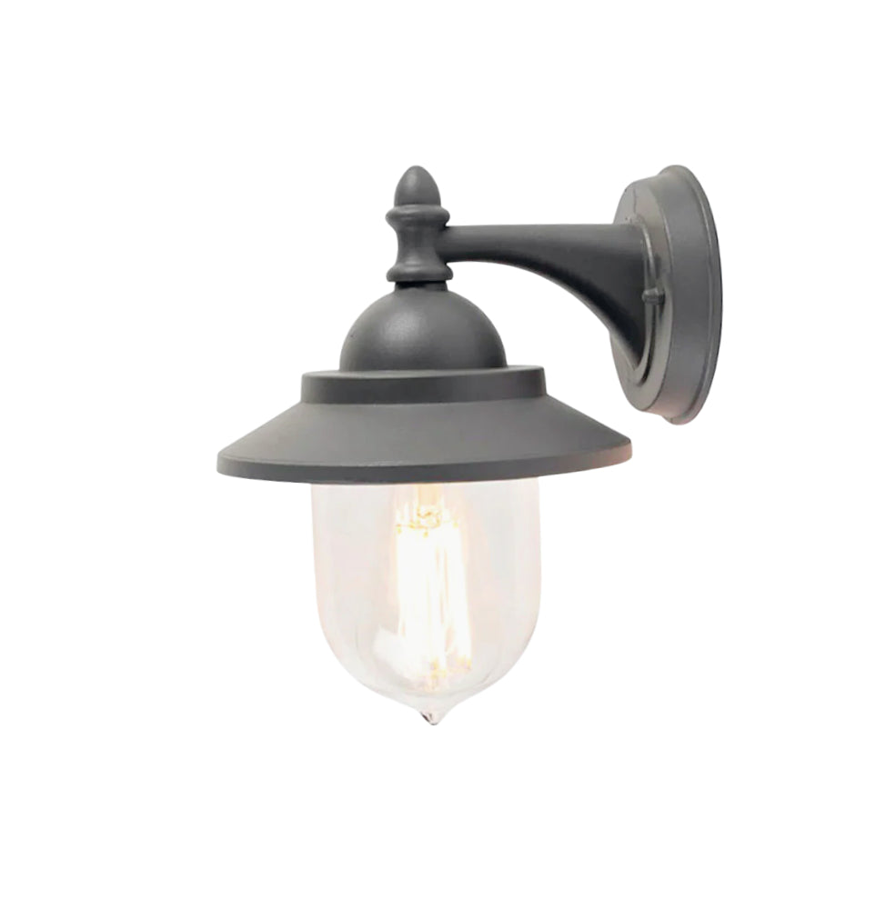 Lanterna parete retrò grigio-bianco – E27 IP44 - ambraled