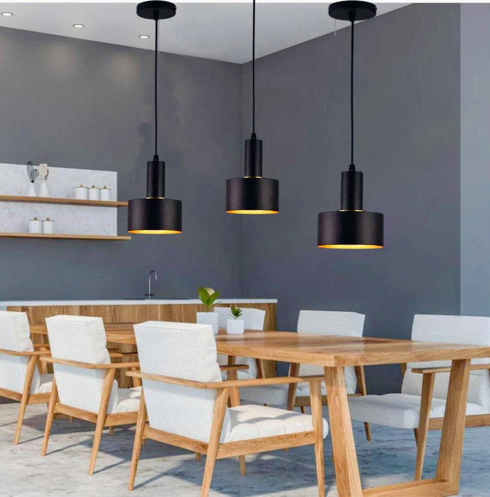 Lampadario a sospensione minimal E27 – Design essenziale da soffitto, lampada pendente - ambraled