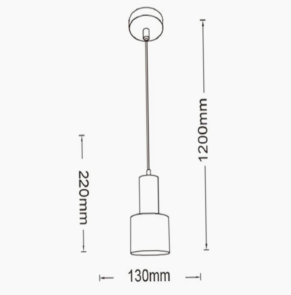 Lampadario a sospensione minimal E27 – Design essenziale da soffitto, lampada pendente - ambraled