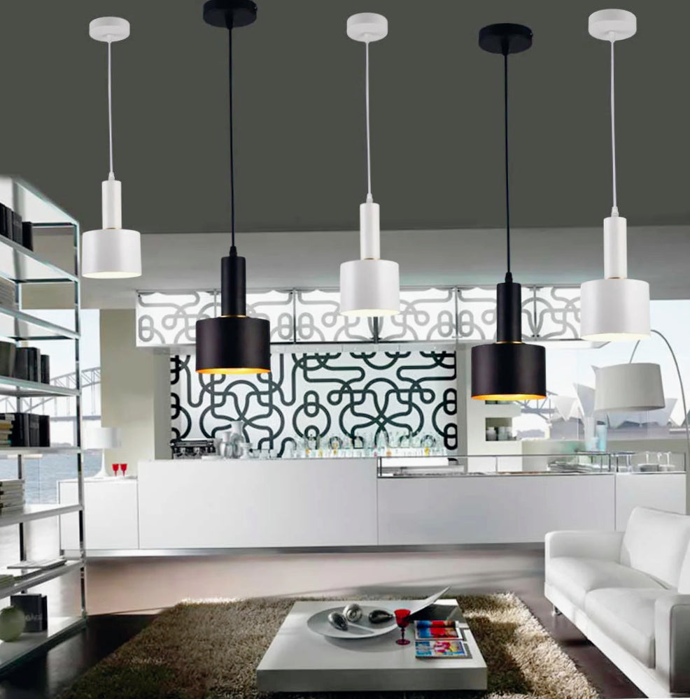Lampadario a sospensione minimal E27 – Design essenziale da soffitto, lampada pendente - ambraled