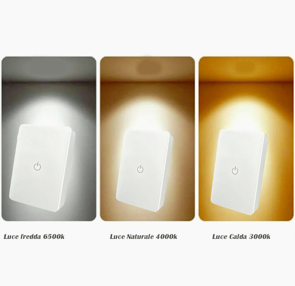 Luce notturna 4LED – Touch 0.6W doppia emissione - ambraled