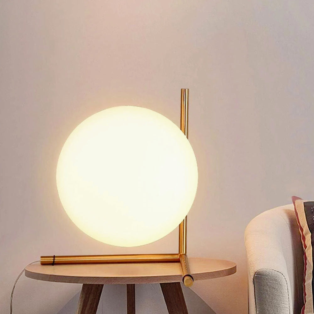 Lampada da comodino decorativa in metallo bronzo – Sfera opaca, attacco G9 - ambraled