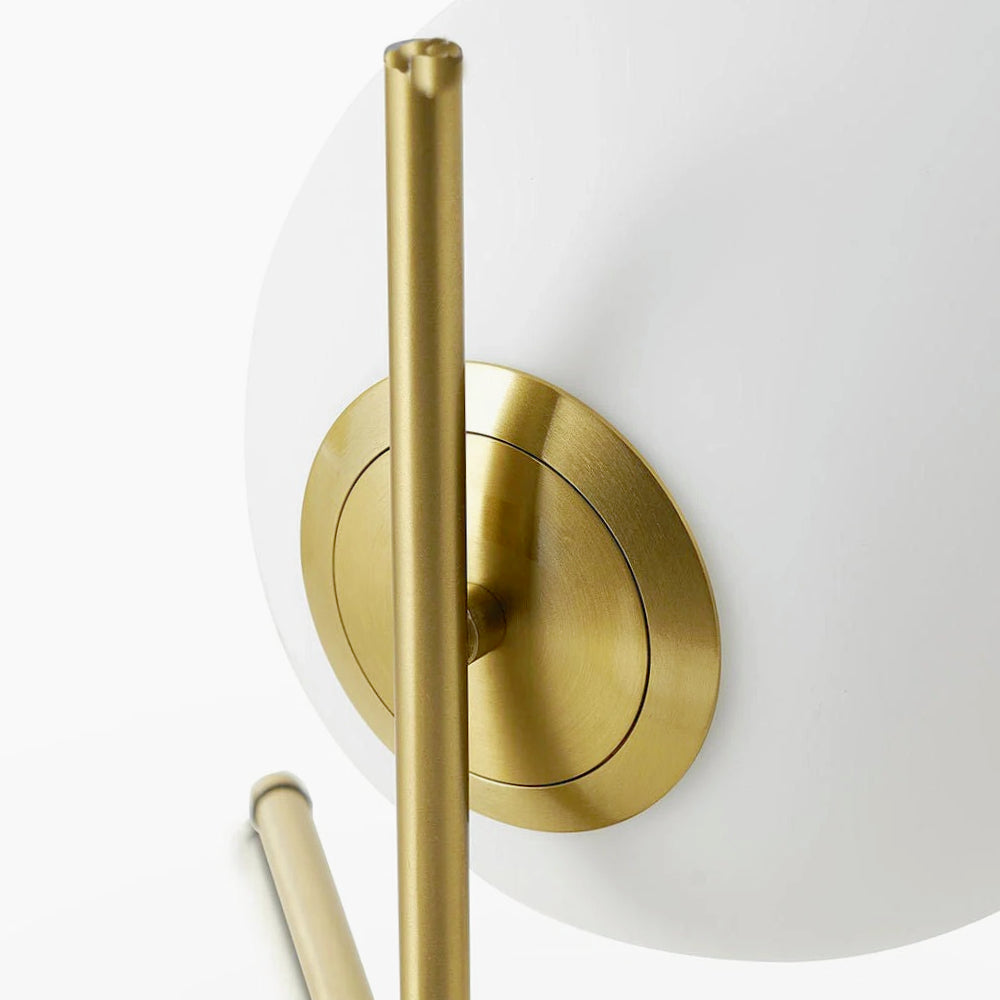 Lampada da comodino decorativa in metallo bronzo – Sfera opaca, attacco G9 - ambraled