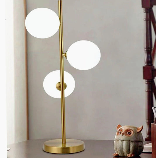 Lampada da tavolo/da terra in bronzo – 3 sfere opache G9, piantana con stelo - ambraled