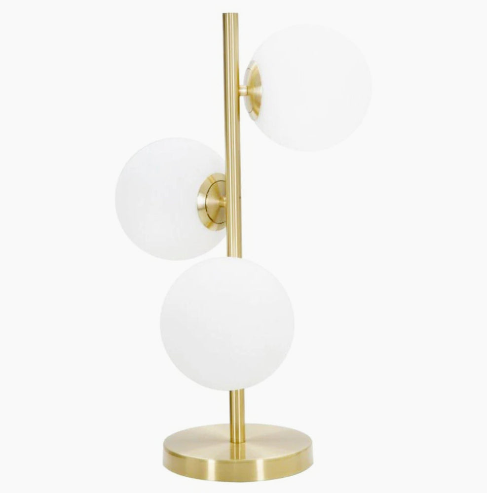 Lampada da tavolo/da terra in bronzo – 3 sfere opache G9, piantana con stelo - ambraled
