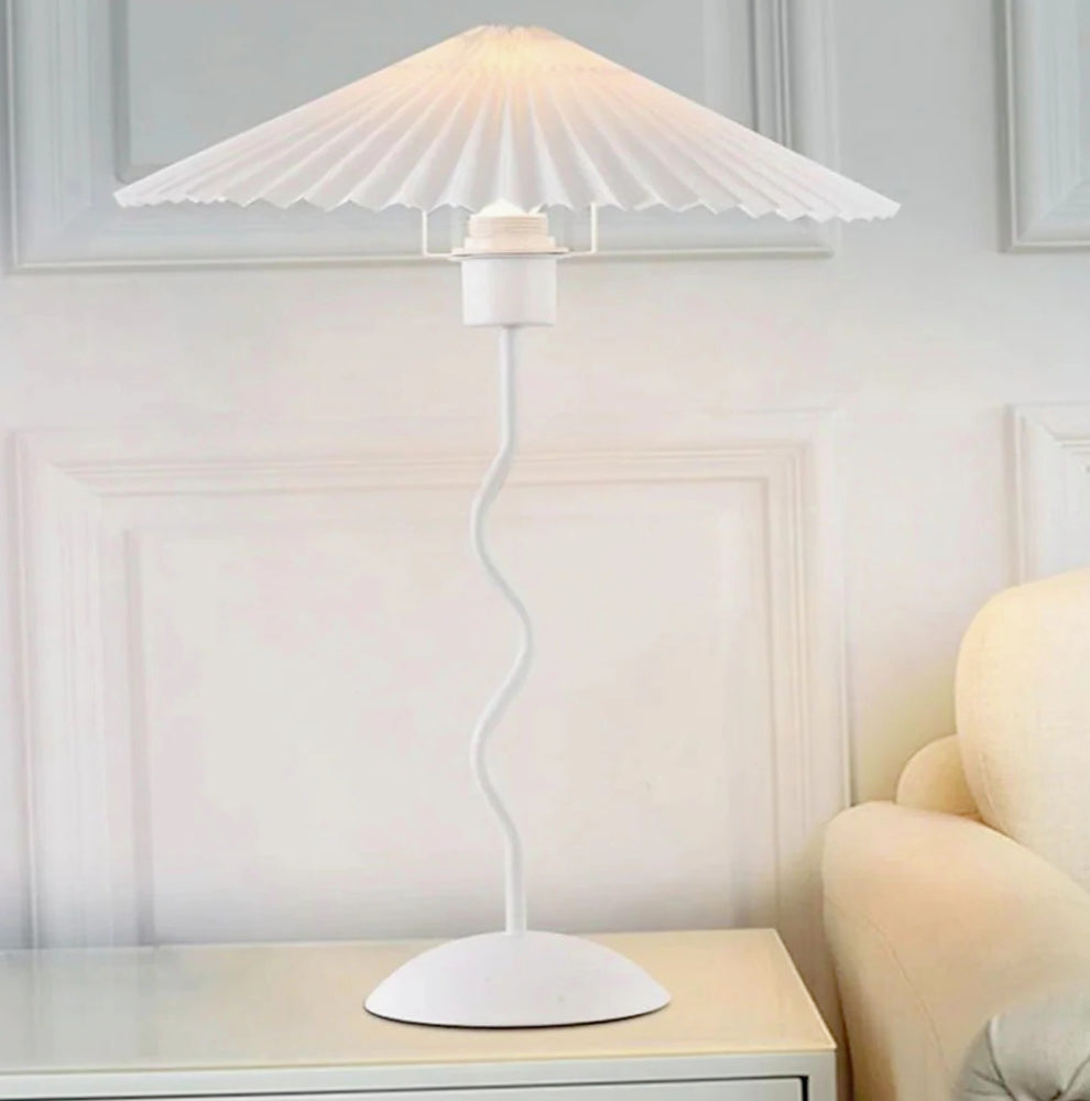 Lume metallo bianco – lampada da tavolo moderna E27 - ambraled
