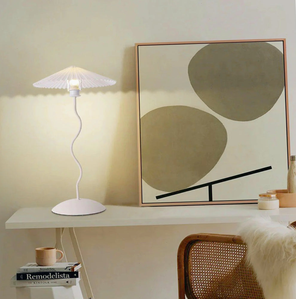 Lume metallo bianco – lampada da tavolo moderna E27 - ambraled