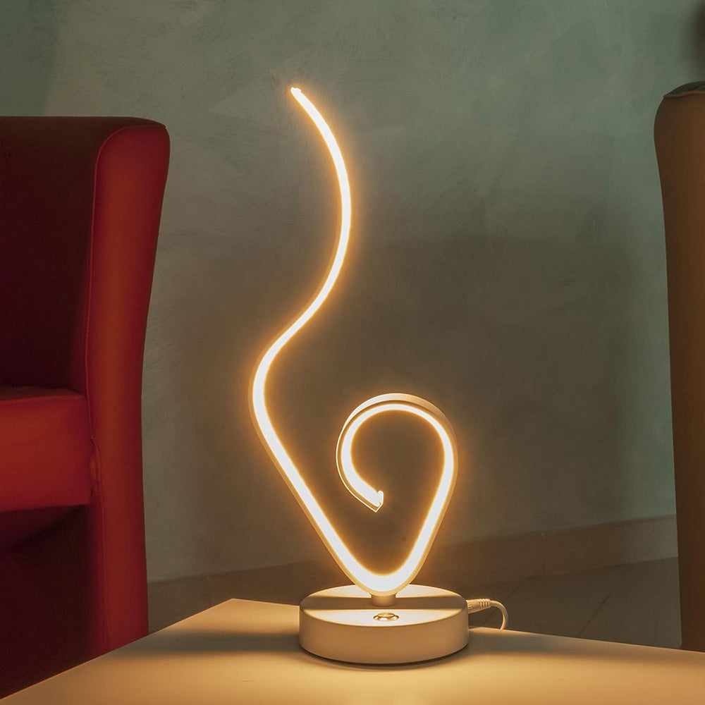 Lume da comodino ad onda – 9W bianca luce calda naturale - ambraled