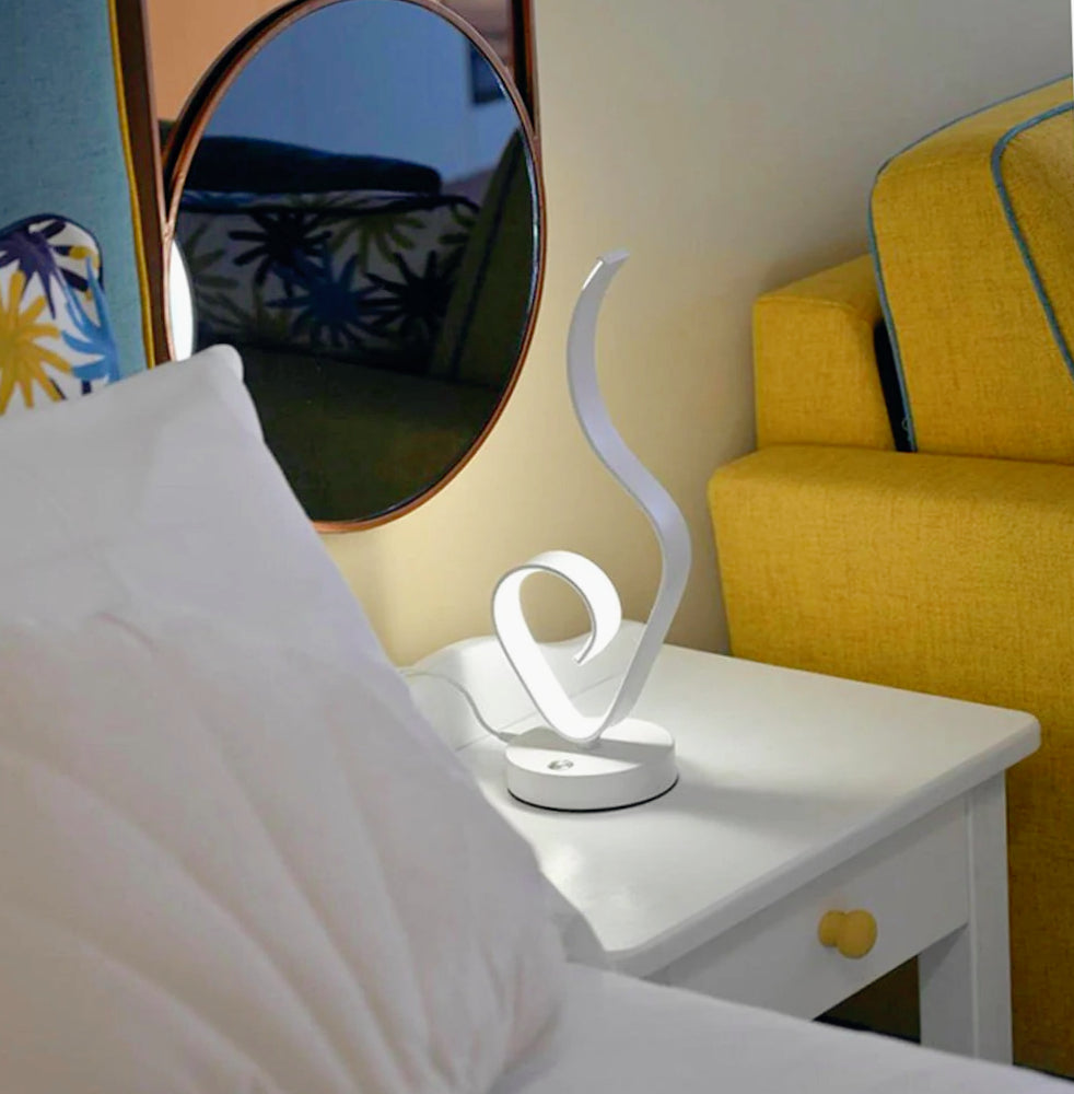 Lume da comodino ad onda – 9W bianca luce calda naturale - ambraled
