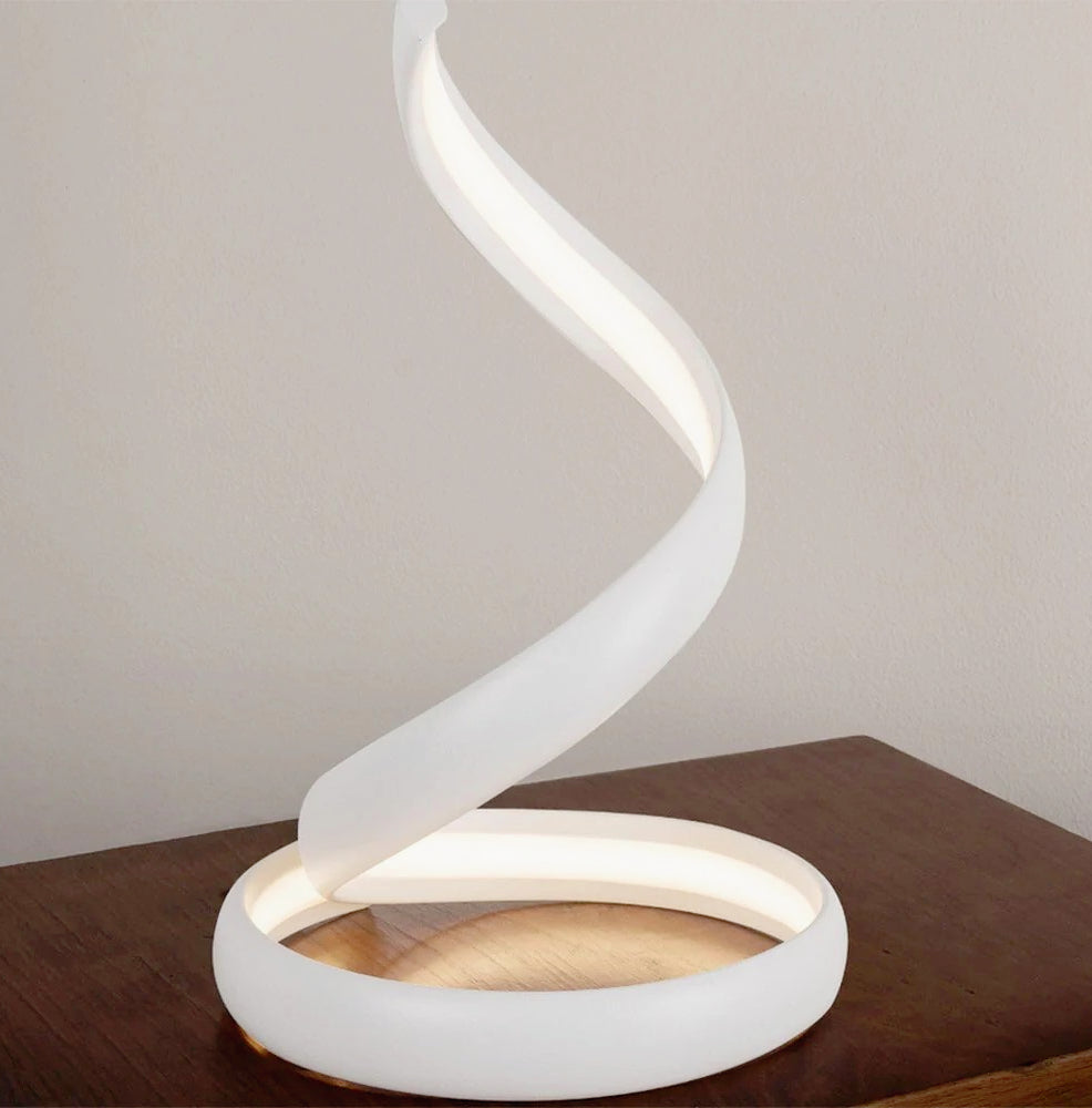 Lume da comodino LED – a spirale curva 12W bianca - ambraled